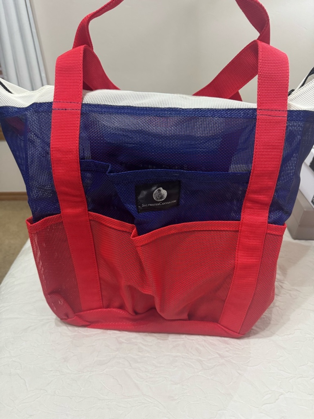 Saltwater Canvas Whale Bag for Beach